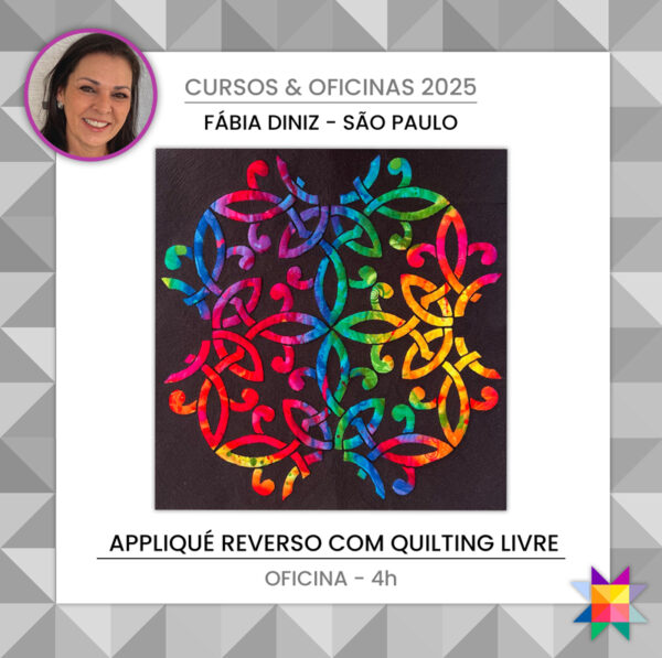 APPLIQUÉ REVERSO COM QUILTING LIVRE